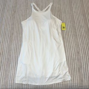 New All in Motion White Tennis Dress with Pockets & Built-In Shorts & Padded Bra